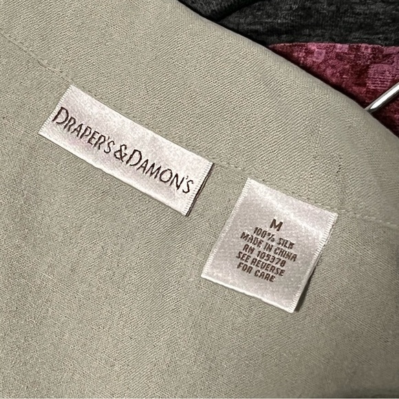 DRAPERS & DAMONS button down blouse and cardigan medium - Picture 8 of 10